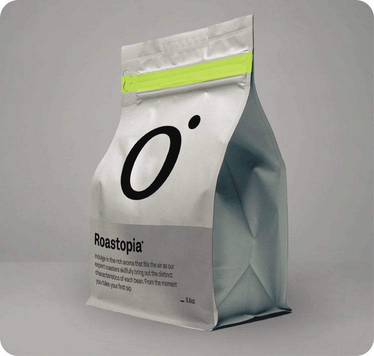Roastopia coffee packaging